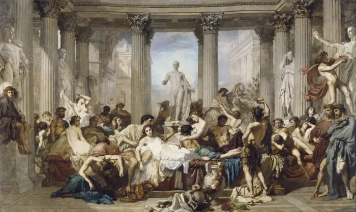 Framed Print : Romans during the Decadence, 1847. Artist: Couture, Thomas (1815-1879) Framed Print : Romans during the Decadence, 1847. Artist: Couture, Thomas (1815-1879)
