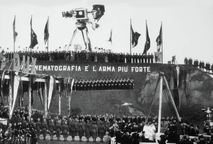 Framed Print : Rome, 28 April 1937. Mussolini inaugurates the Cinecittà studios... 1937. Creator: Anonymous Framed Print : Rome, 28 April 1937. Mussolini inaugurates the Cinecittà studios... 1937. Creator: Anonymous