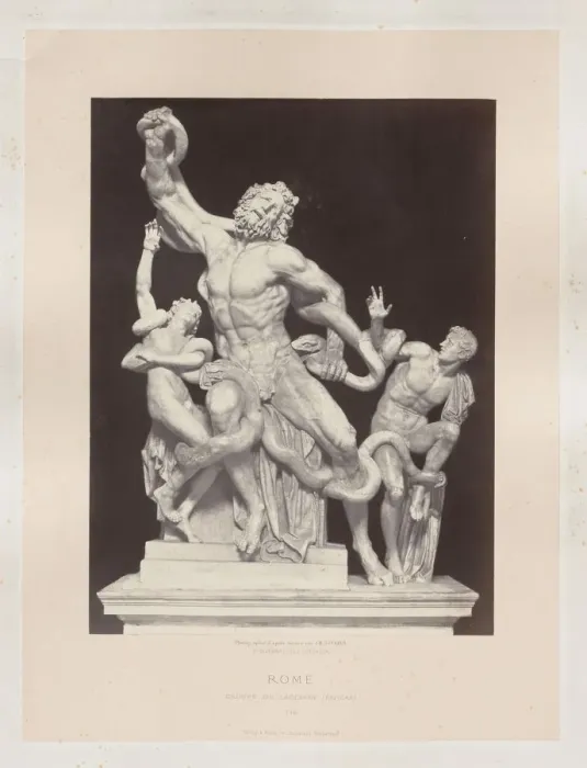 Framed Print : Rome: Groupe de Laocoon (Vatican), c. 1860. Creator: Charles Soulier (French, 1840-1875) Framed Print : Rome: Groupe de Laocoon (Vatican), c. 1860. Creator: Charles Soulier (French, 1840-1875)