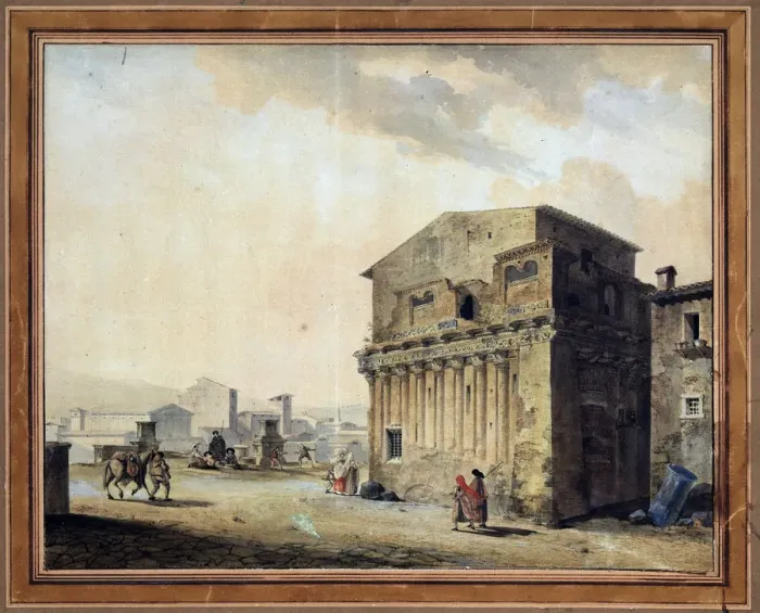 Framed Print : Rome. The House of Pontius Pilate, 1788. Artist: Thomas de Thomon Framed Print : Rome. The House of Pontius Pilate, 1788. Artist: Thomas de Thomon