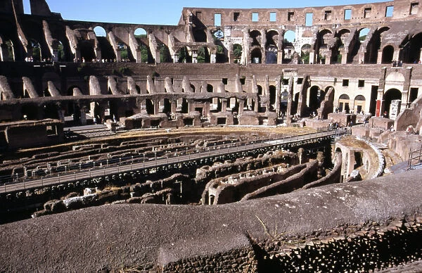 Rome, inside of the Colosseum, Roman circus dating from 72 a. C