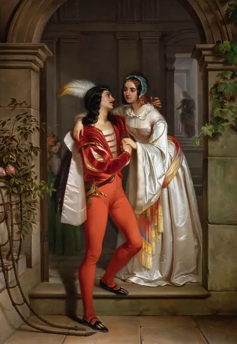 Framed Print : Romeo and Juliet, 1838. Creator: Dusi, Cosroe (1808-1859) Framed Print : Romeo and Juliet, 1838. Creator: Dusi, Cosroe (1808-1859)