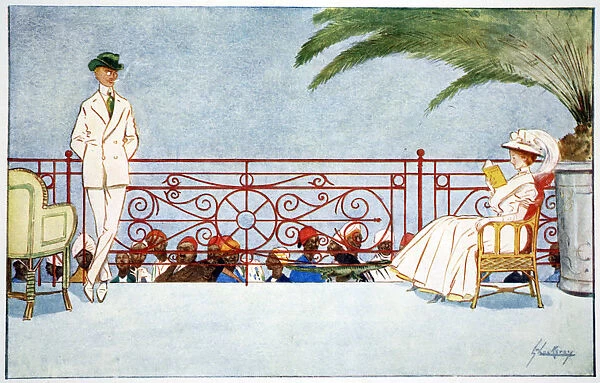 Romeo and Juliet - Balcony scene at Shepheards Hotel, Cairo, 1908