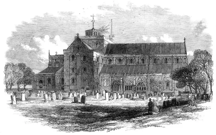 Framed Print : Romsey Abbey Church, Hampshire, 1865. Creator: Unknown Framed Print : Romsey Abbey Church, Hampshire, 1865. Creator: Unknown