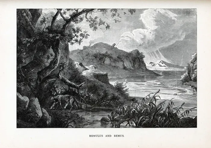 Framed Print : Romulus and Remus, 1882. Artist: Anonymous Framed Print : Romulus and Remus, 1882. Artist: Anonymous