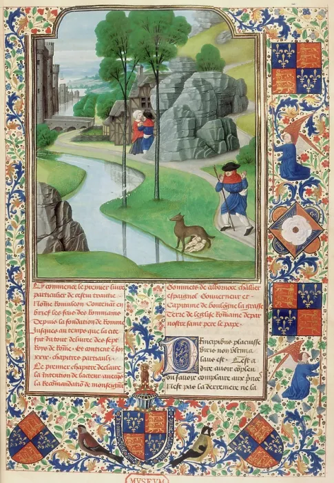 Framed Print : Romulus and Remus discovered on the riverbank, 1480. Creator: Unknown