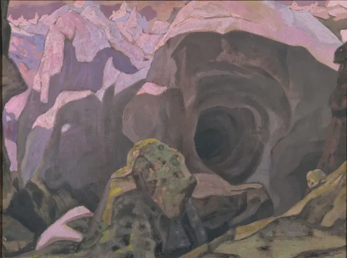 Framed Print : Rondane. Stage design for the theatre play Peer Gynt by H. Ibsen, 1911. Artist: Roerich, Nicholas (1874-1947) Framed Print : Rondane. Stage design for the theatre play Peer Gynt by H. Ibsen, 1911. Artist: Roerich, Nicholas (1874-1947)