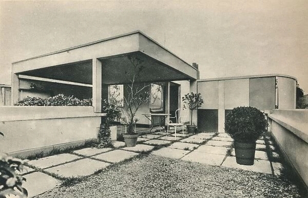Roof Garden of a Private House at Auteuil. Architects, Le Corbusier and Pierre Jeanneret, 1928. Artists: Pierre Jeanneret, Le Corbusier, Unknown