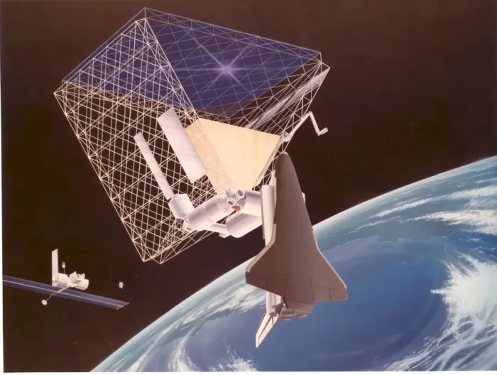 Framed Print : Roof Space Station Concept, 1984. Creator: NASA Framed Print : Roof Space Station Concept, 1984. Creator: NASA