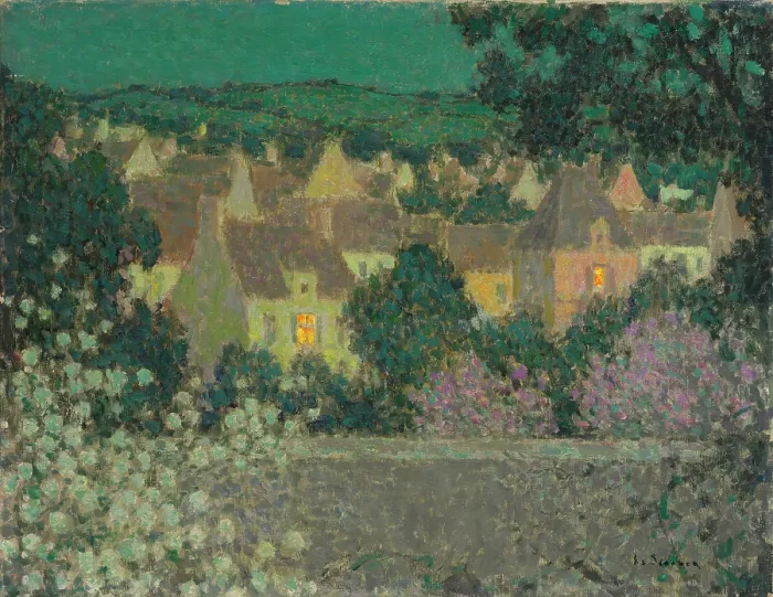 Framed Print : The Roofs. Composition, 1936. Creator: Le Sidaner, Henri (1862-1939) Framed Print : The Roofs. Composition, 1936. Creator: Le Sidaner, Henri (1862-1939)