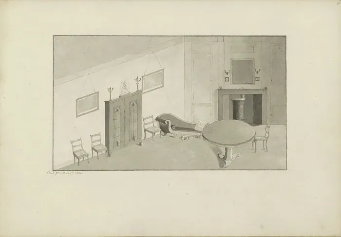 Framed Print : Room in Amersfoort, 1840. Creator: Anon Framed Print : Room in Amersfoort, 1840. Creator: Anon