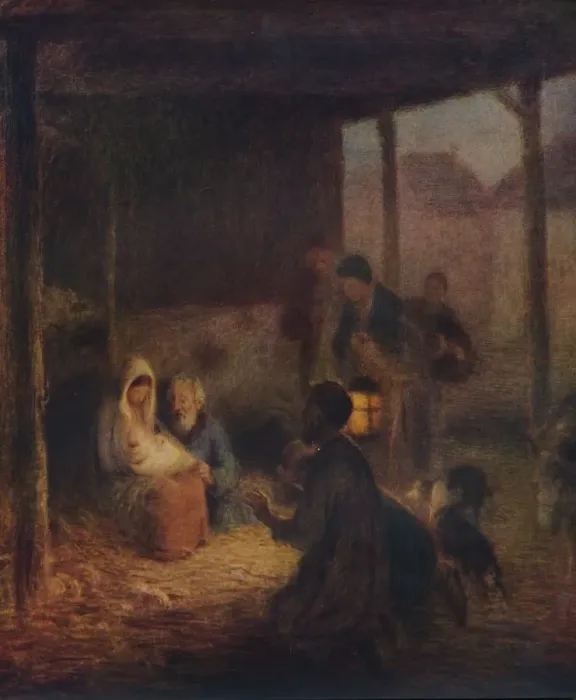 Framed Print : There Was No Room At The Inn, 1935. Artist: Edward Stott Framed Print : There Was No Room At The Inn, 1935. Artist: Edward Stott