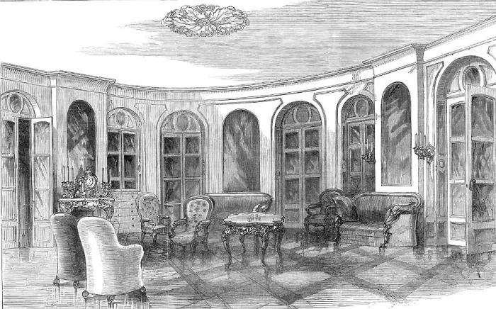 Framed Print : The room in which M. Noir was shot, 1870. Creator: Unknown Framed Print : The room in which M. Noir was shot, 1870. Creator: Unknown
