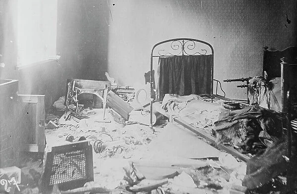 Room in villa at Tilsit occupied by Russian officers, between c1914 and c1915. Creator: Bain News Service