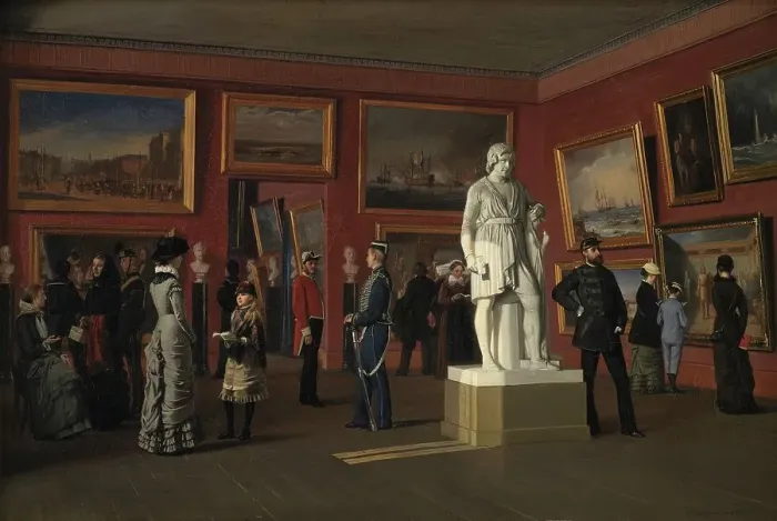 Framed Print : One of the Rooms in the Royal Collection of Paintings at Christiansborg Palace, 1882. Creator: Carl Christian Andersen Framed Print : One of the Rooms in the Royal Collection of Paintings at Christiansborg Palace, 1882. Creator: Carl Christian Andersen