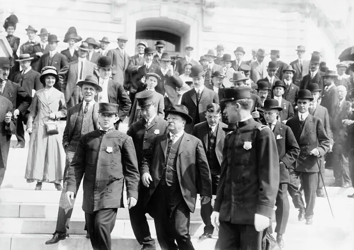 Framed Print : Roosevelt at campaign contributions investigation, between c1910 and c1915. Creator: Bain News Service Framed Print : Roosevelt at campaign contributions investigation, between c1910 and c1915. Creator: Bain News Service