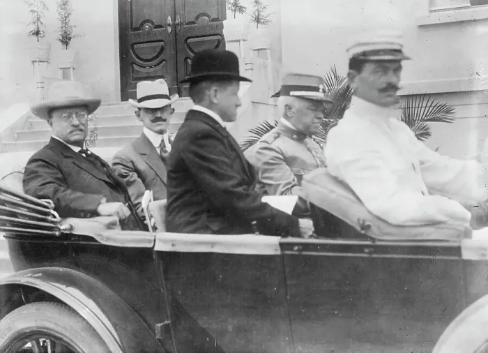 Framed Print : Roosevelt leaving Institute of Butantan, Sao Paolo, between c1910 and c1915. Creator: Bain News Service Framed Print : Roosevelt leaving Institute of Butantan, Sao Paolo, between c1910 and c1915. Creator: Bain News Service
