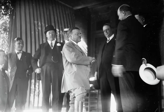 Framed Print : Roosevelt at Oyster Bay, 1912. Creator: Bain News Service Framed Print : Roosevelt at Oyster Bay, 1912. Creator: Bain News Service