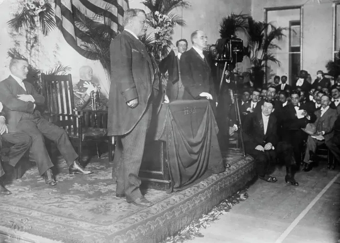 Framed Print : Roosevelt at Y.M.C.A. Rio Janeiro, 1913. Creator: Bain News Service