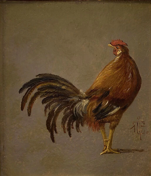 Rooster, 1847. Creator: Johan Thomas Lundbye