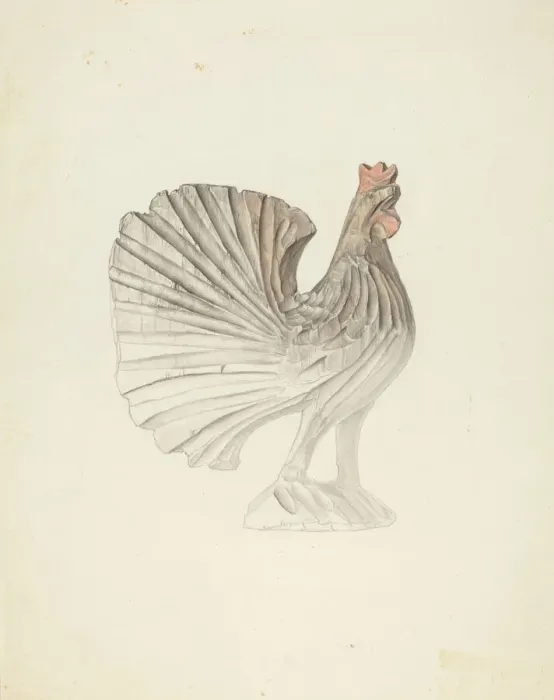 Framed Print : Rooster, c. 1939. Creator: Elisabeth Fulda Framed Print : Rooster, c. 1939. Creator: Elisabeth Fulda