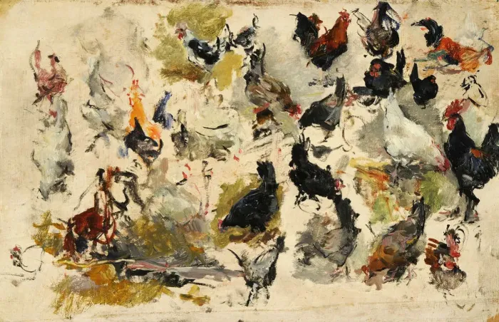 Framed Print : Roosters Study, 1869. Creator: Fortuny Marsal, Mariano (1838-1874) Framed Print : Roosters Study, 1869. Creator: Fortuny Marsal, Mariano (1838-1874)