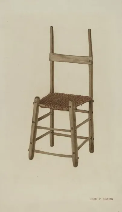 Framed Print : Rope Bottom Chair, 1941. Creator: Dorothy Johnson Framed Print : Rope Bottom Chair, 1941. Creator: Dorothy Johnson