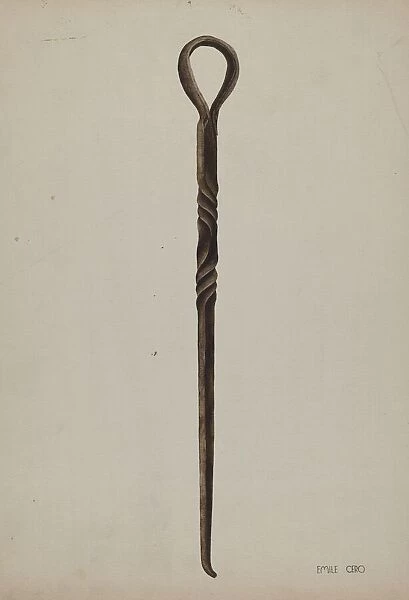 Rope Making Tool, c. 1938. Creator: Emile Cero