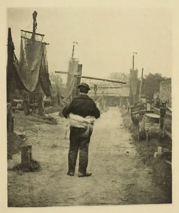 Framed Print : A Rope Walk, 1887. Creator: Peter Henry Emerson Framed Print : A Rope Walk, 1887. Creator: Peter Henry Emerson