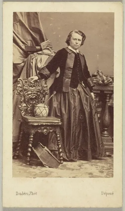 Framed Print : Rosa Bonheur, 1861-1864. Creator: Andre-Adolphe-Eugene Disderi Framed Print : Rosa Bonheur, 1861-1864. Creator: Andre-Adolphe-Eugene Disderi