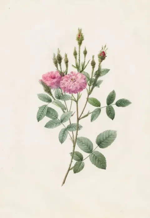 Framed Print : Rosa Pomponiana Muscosa, 1817-1824. Creator: Henry Joseph Redoute (French, 1766-1853) Framed Print : Rosa Pomponiana Muscosa, 1817-1824. Creator: Henry Joseph Redoute (French, 1766-1853)