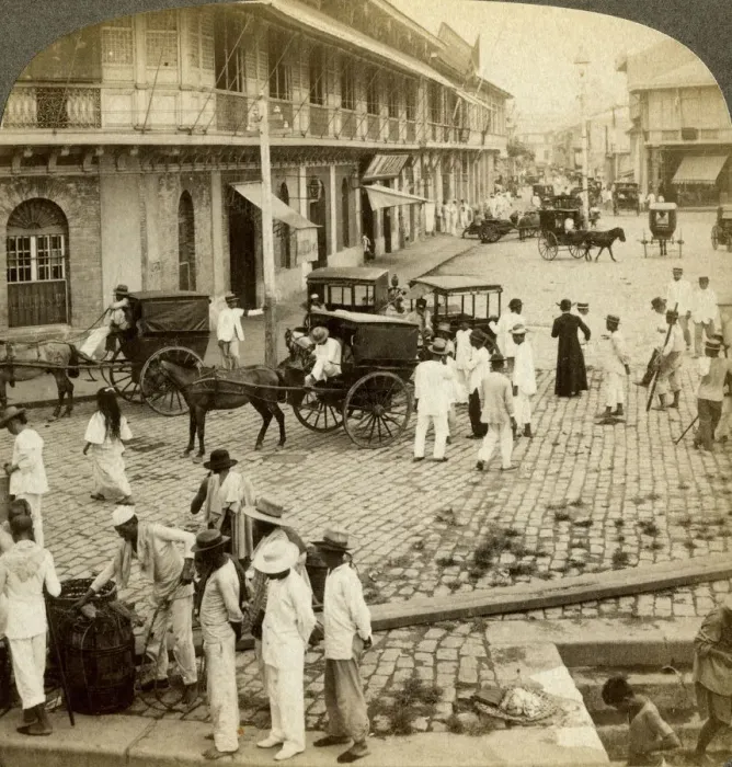 Framed Print : Rosario Road and Binondo Church, Manila, Philippines. Artist: Underwood & Underwood Framed Print : Rosario Road and Binondo Church, Manila, Philippines. Artist: Underwood & Underwood