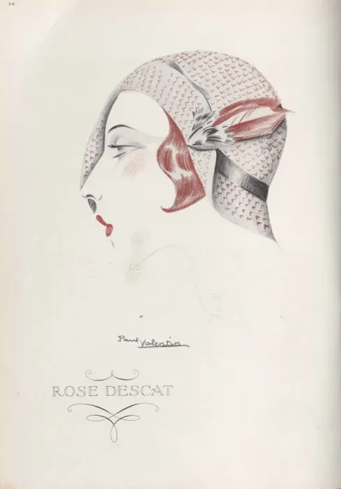 Framed Print : Rose Descat Hat, End 1920s. Creator: Valentin, Paul (active 1920-1930s) Framed Print : Rose Descat Hat, End 1920s. Creator: Valentin, Paul (active 1920-1930s)