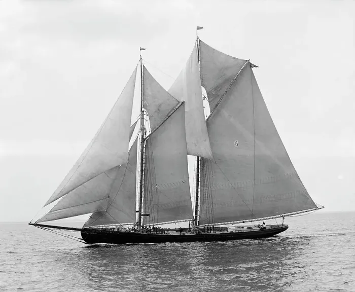Framed Print : Rose Dorothea, winner of Lipton Cup, in first [?] Fishermen's Race, 1907. Creator: Unknown