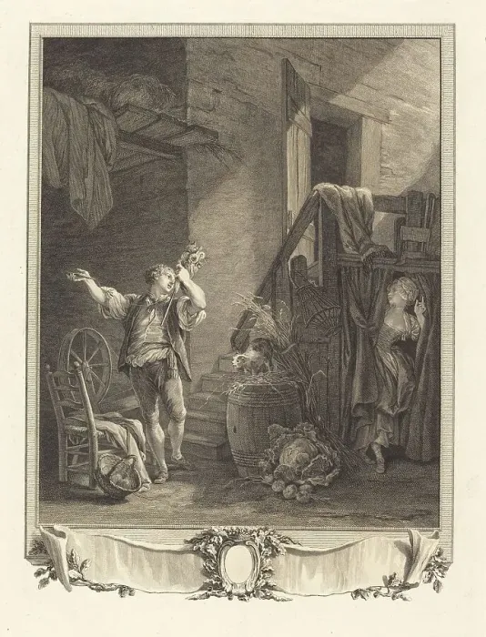 Framed Print : Rose et Colas. Creator: Jean Baptiste Blaise Simonet