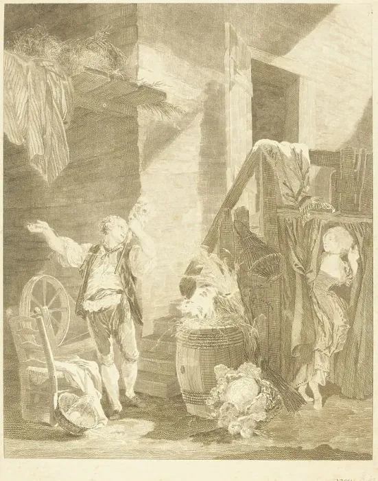 Framed Print : Rose et Colas. Creator: Jean Baptiste Blaise Simonet Framed Print : Rose et Colas. Creator: Jean Baptiste Blaise Simonet