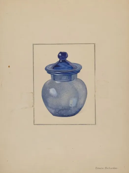 Framed Print : Rose Petal Jar, c. 1937. Creator: Erwin Schwabe