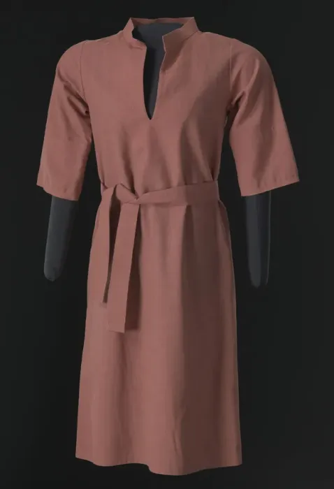 Framed Print : Rose pink shirt dress and belt designed by Arthur McGee, mid 20th-late 20th century Framed Print : Rose pink shirt dress and belt designed by Arthur McGee, mid 20th-late 20th century