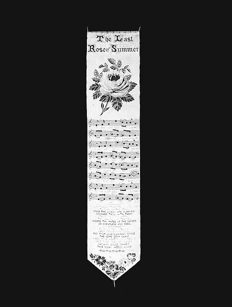 The Last Rose of Summer (Bookmark), Coventry, 1871. Creator: Thomas Stevens