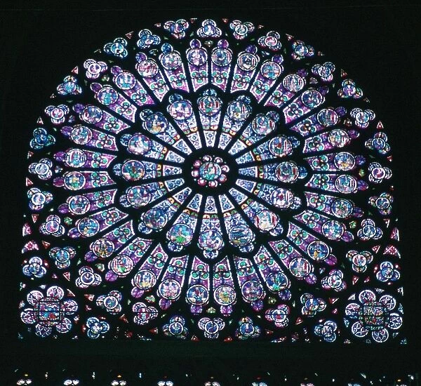 Rose window in Notre Dame, 14th century