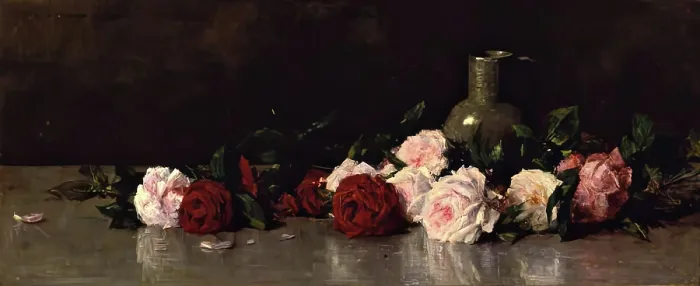 Framed Print : Roses, 1884. Creator: George Reid Framed Print : Roses, 1884. Creator: George Reid