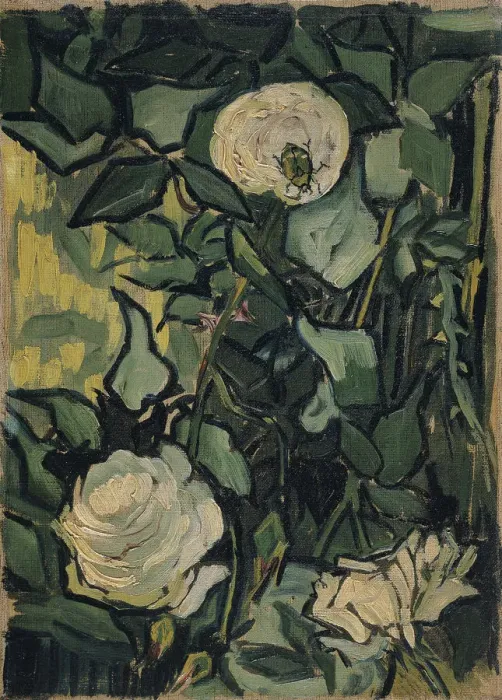 Framed Print : Roses, 1890. Artist: Gogh, Vincent, van (1853-1890) Framed Print : Roses, 1890. Artist: Gogh, Vincent, van (1853-1890)
