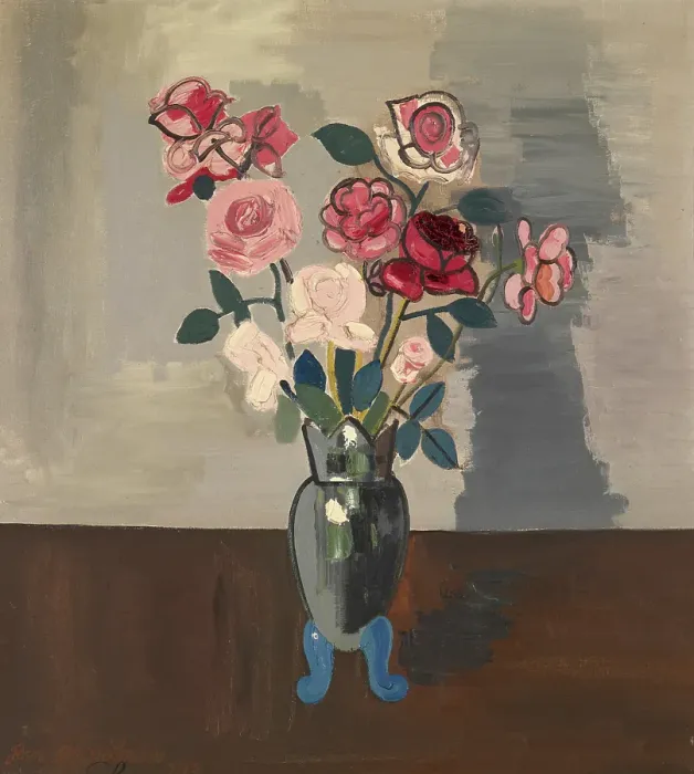 Framed Print : Roses, 1933. Creator: Jean Brusselmans Framed Print : Roses, 1933. Creator: Jean Brusselmans