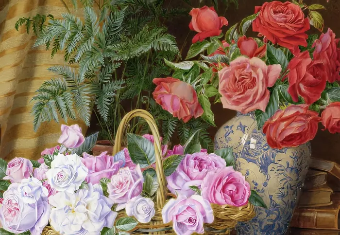 Framed Print : Roses. Creator: Marian Emma Chase Framed Print : Roses. Creator: Marian Emma Chase