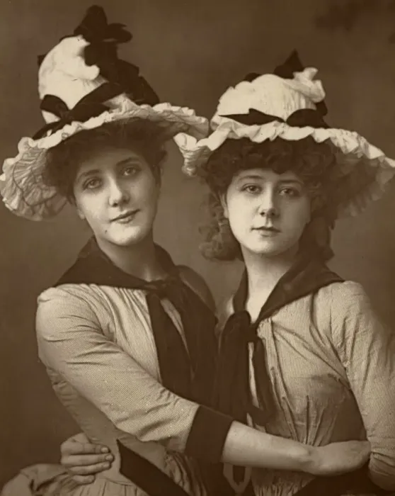Framed Print : Two Roses ;Maude Millett and Annie Hughes, British actresses, 1888. Artist: W&D Downey
