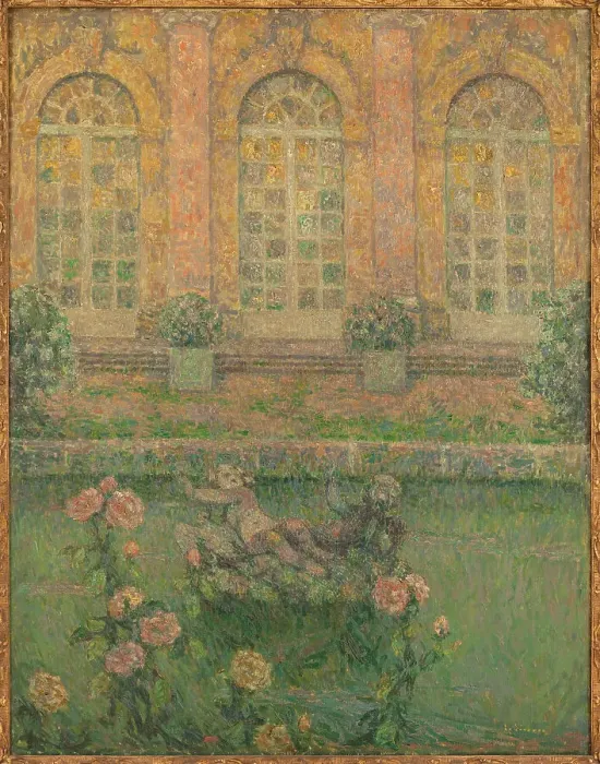 Framed Print : Roses of Trianon, c1917. Creator: Henri Eugene Le Sidaner Framed Print : Roses of Trianon, c1917. Creator: Henri Eugene Le Sidaner