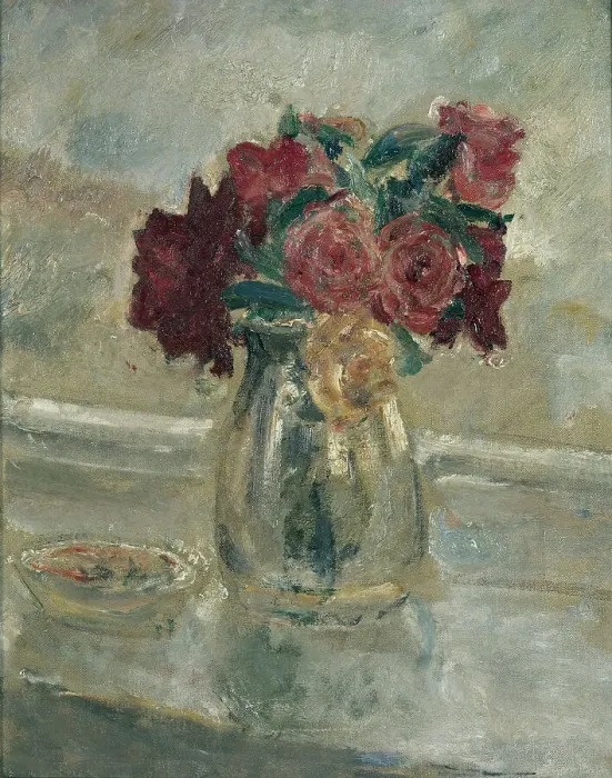Framed Print : Roses in a vase, c1939. Creator: Ethel Walker Framed Print : Roses in a vase, c1939. Creator: Ethel Walker