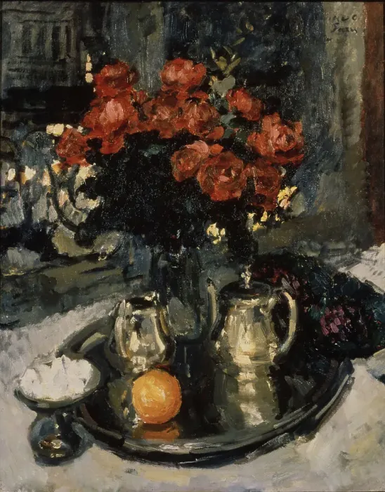 Framed Print : Roses and violets, 1912. Artist: Korovin, Konstantin Alexeyevich (1861-1939) Framed Print : Roses and violets, 1912. Artist: Korovin, Konstantin Alexeyevich (1861-1939)