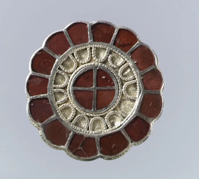 Framed Print : Rosette Brooch, Frankish, last quarter 6th century. Creator: Unknown Framed Print : Rosette Brooch, Frankish, last quarter 6th century. Creator: Unknown