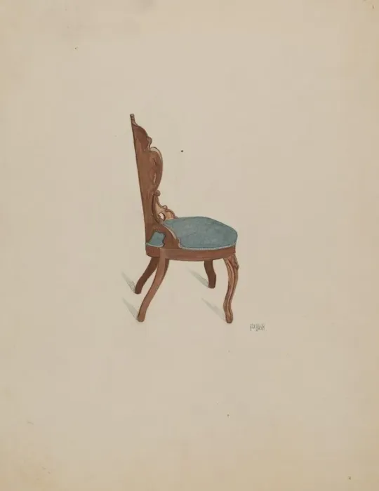 Framed Print : Rosewood Chair, c. 1936. Creator: Rex F Bush Framed Print : Rosewood Chair, c. 1936. Creator: Rex F Bush